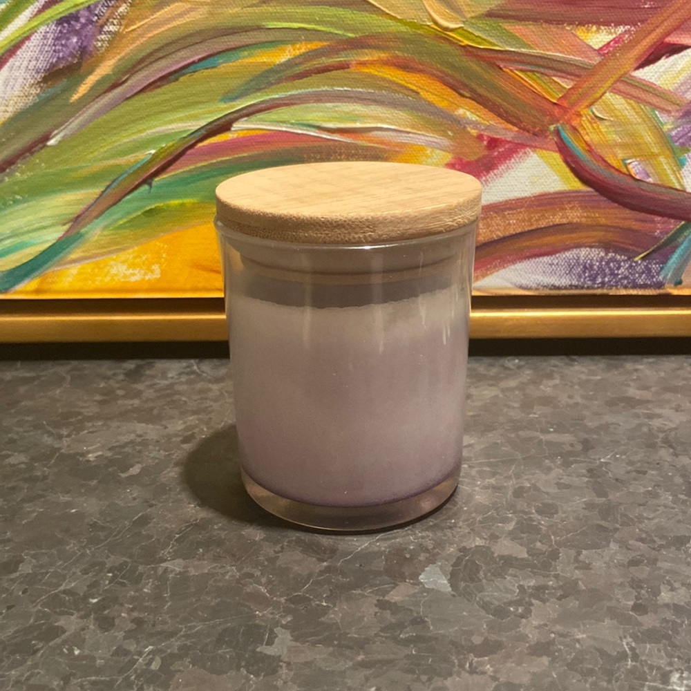 homemade lavender candle